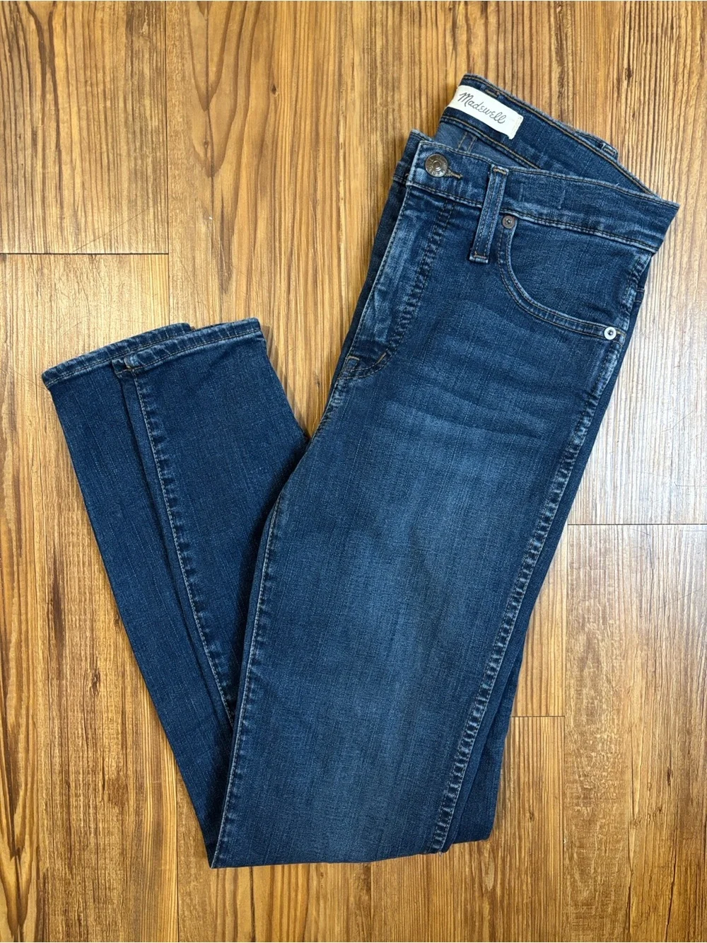 Madewell Dark Blue High-Rise Skinny Jeans